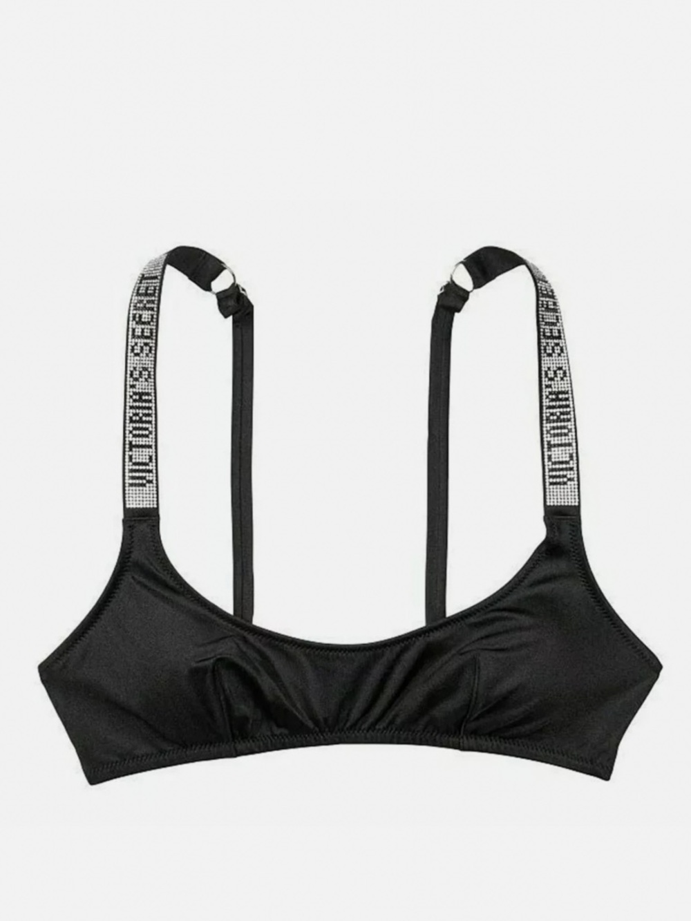 Victoria's Secret Shine Strap Tulum Scoop Swim Top. Rhinestones Strap